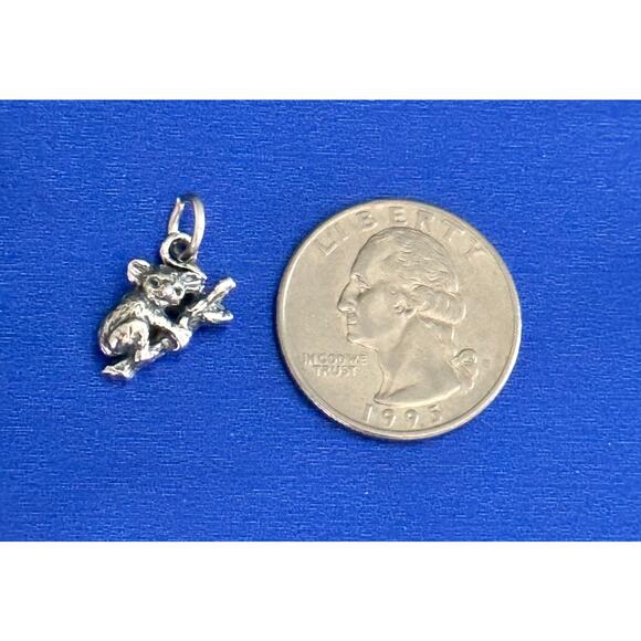 Sterling Silver Oxidized Sterling Silver 3D Koala Bear in a Tree Necklace - Picture 5 of 5